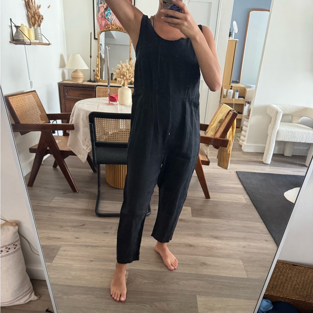 Black Linen Jumpsuit